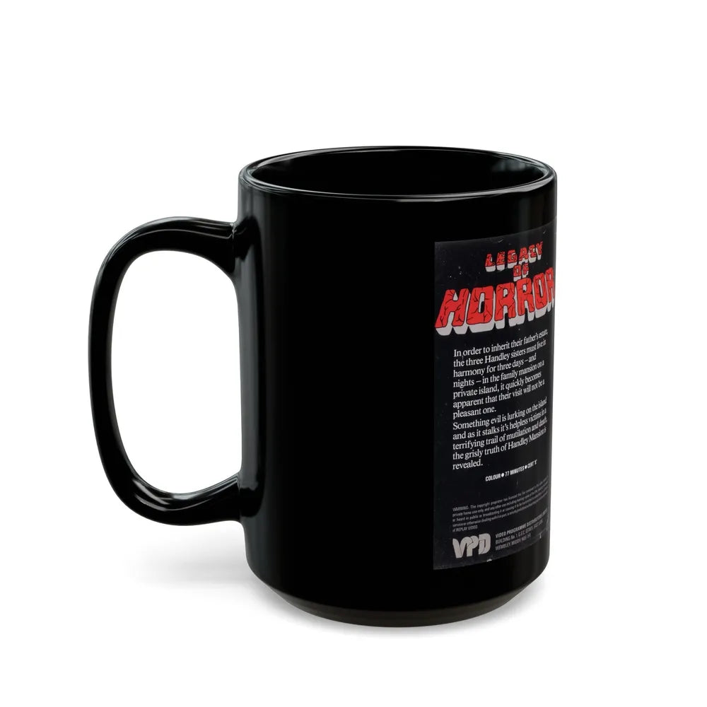 LEGACY OF HORROR (VHS COVER) - Black Coffee Mug-Go Mug Yourself