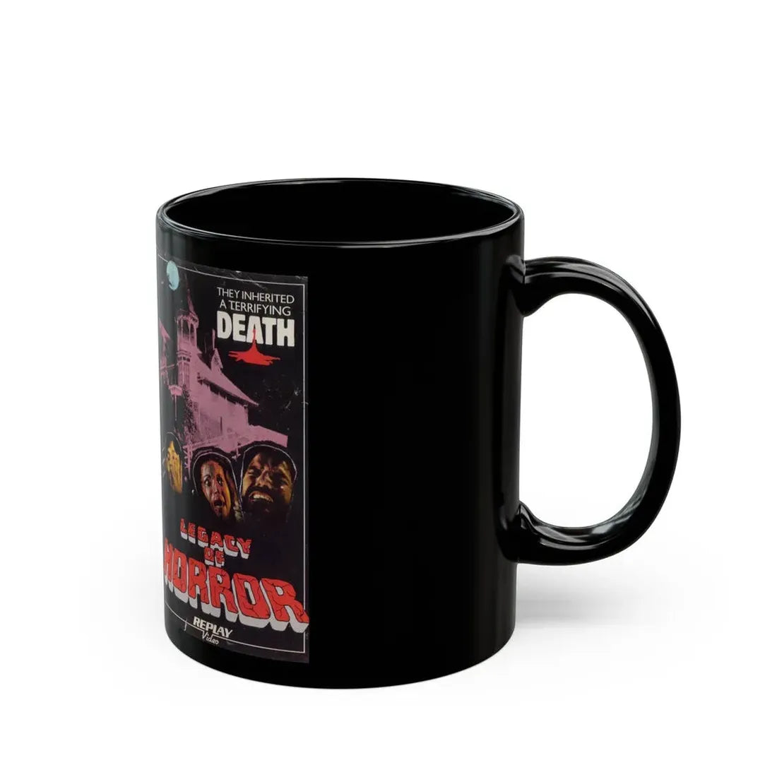 LEGACY OF HORROR (VHS COVER) - Black Coffee Mug - Go Mug Yourself