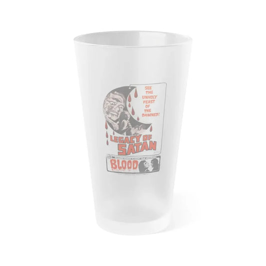 LEGACY OF SATAN + BLOOD 1974 Movie Poster - Frosted Pint Glass 16oz 16oz Frosted - Go Mug Yourself