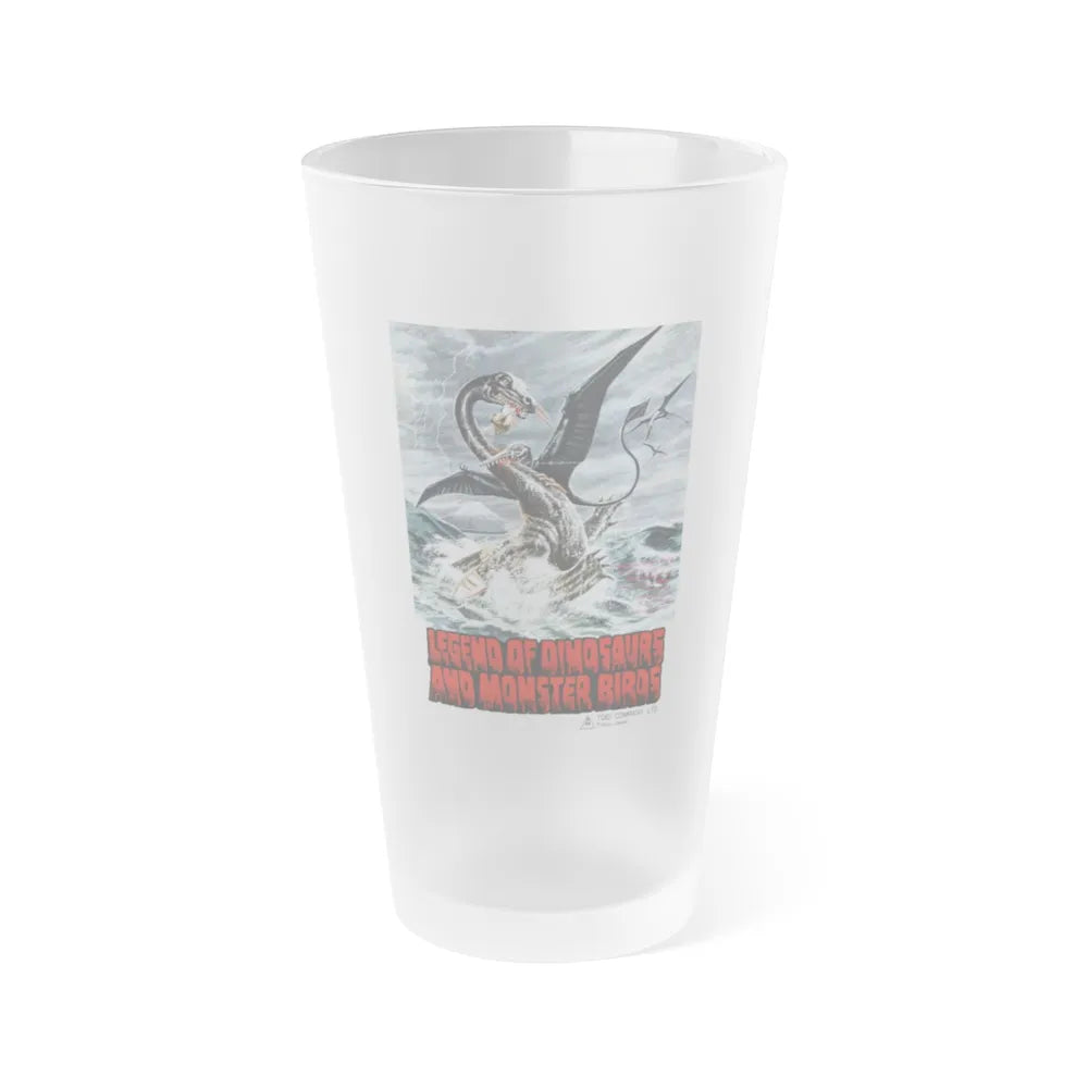 LEGEND OF DINOSAURS AND MONSTER BIRDS 1977 Movie Poster - Frosted Pint Glass 16oz-Go Mug Yourself