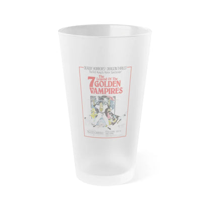 LEGEND OF THE 7 GOLDEN VAMPIRES 1974 Movie Poster - Frosted Pint Glass 16oz-16oz-Frosted-Go Mug Yourself