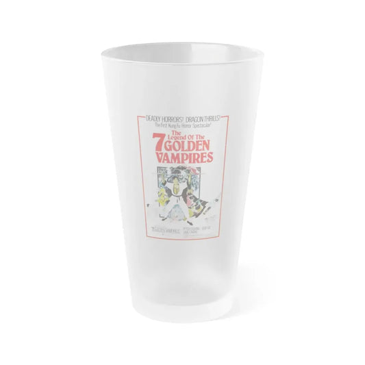 LEGEND OF THE 7 GOLDEN VAMPIRES 1974 Movie Poster - Frosted Pint Glass 16oz 16oz Frosted - Go Mug Yourself