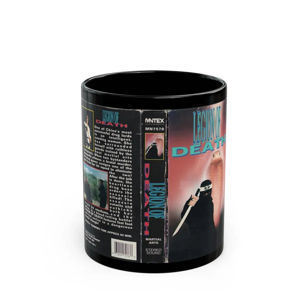 LEGION OF DEATH (VHS COVER) - Black Coffee Mug-11oz-Go Mug Yourself