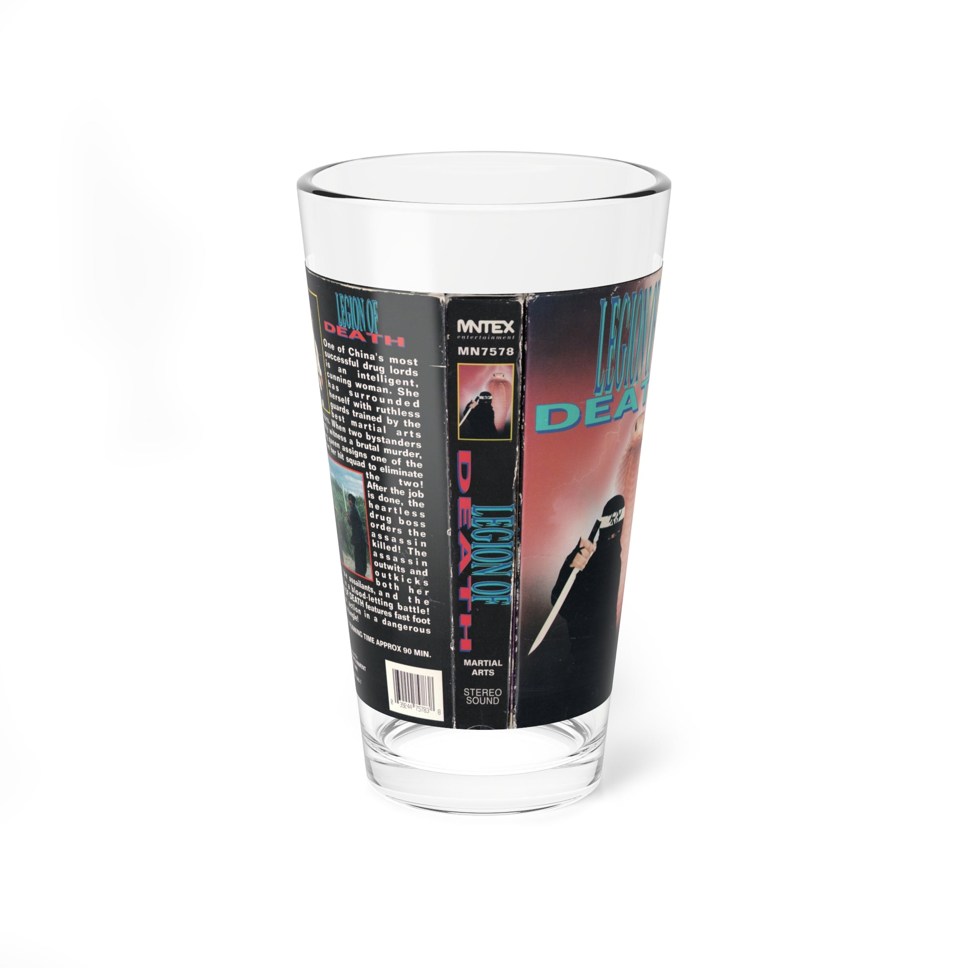 LEGION OF DEATH (VHS COVER) Pint Glass 16oz-16oz-Go Mug Yourself