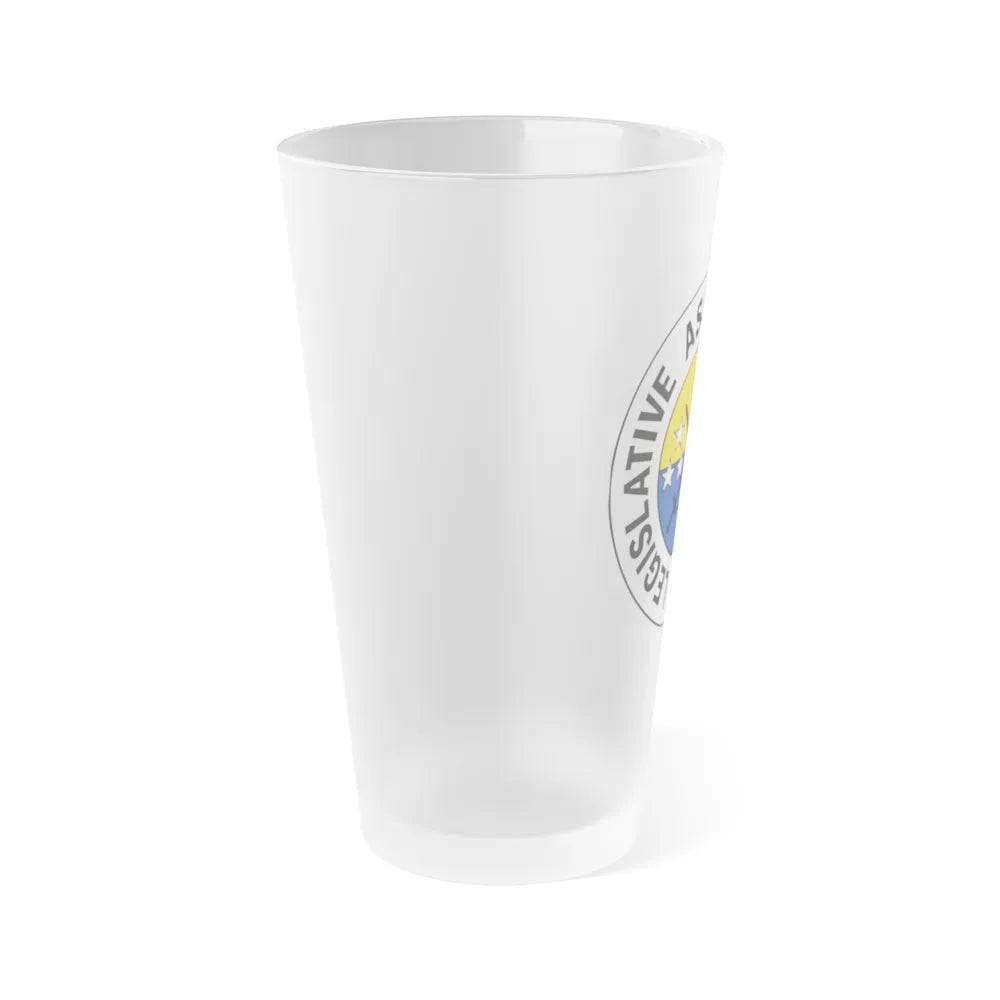 Legislative Assembly of Tonga 2 - Frosted Pint Glass 16oz-Go Mug Yourself