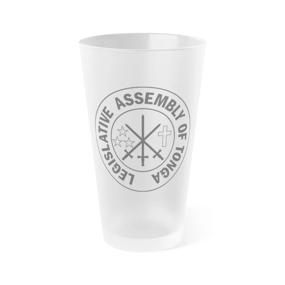 Legislative Assembly of Tonga - Frosted Pint Glass 16oz-16oz-Frosted-Go Mug Yourself