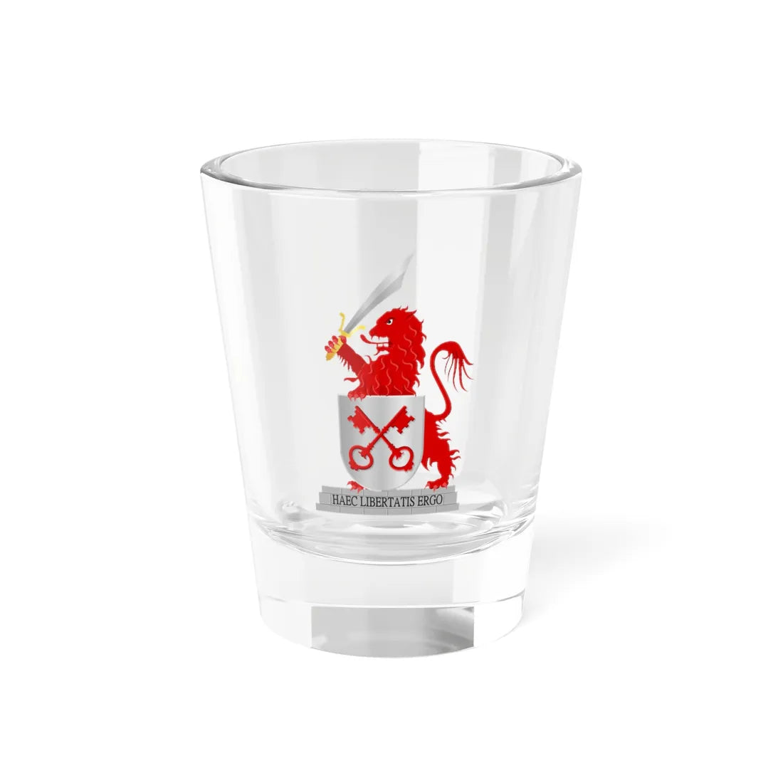Leiden wapen HRvA (Netherlands) (Coat of Arms) Shot Glass 1.5oz 1.5oz - Go Mug Yourself