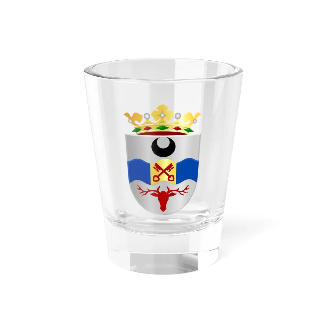 Leidschendam wapen (Netherlands) (Coat of Arms) Shot Glass 1.5oz 1.5oz - Go Mug Yourself