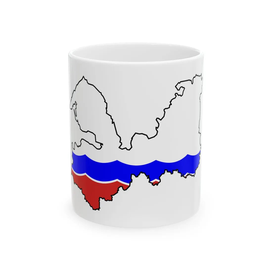 Lenin-obl-geo-stub (Russia) White Coffee Mug 11oz - Go Mug Yourself