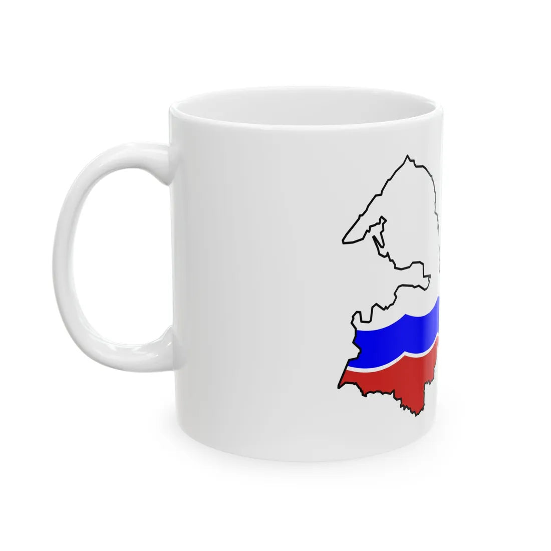 Lenin-obl-geo-stub (Russia) White Coffee Mug - Go Mug Yourself