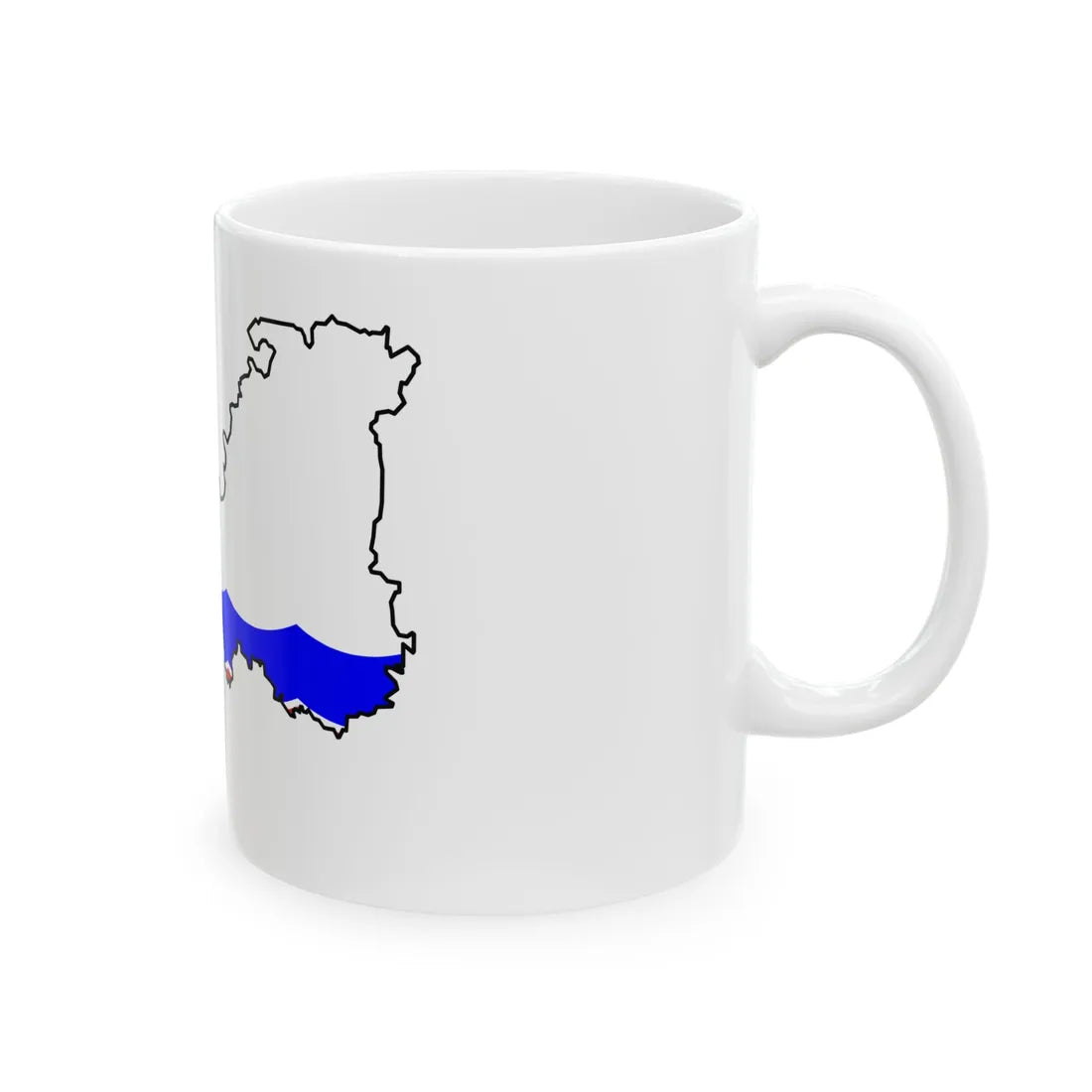 Lenin-obl-geo-stub (Russia) White Coffee Mug - Go Mug Yourself