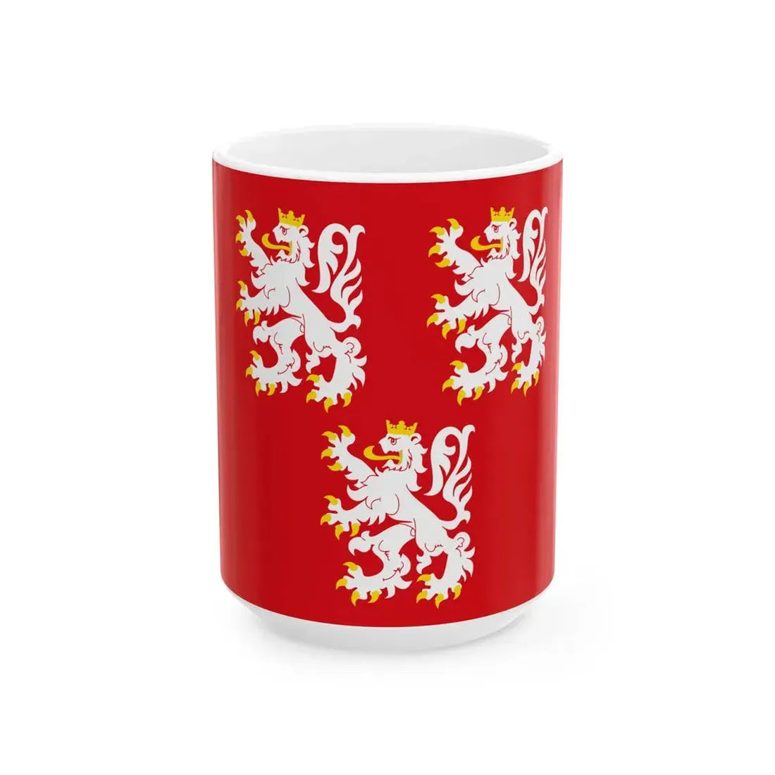 Lens vlag (Belgium) White Coffee Mug 15oz - Go Mug Yourself