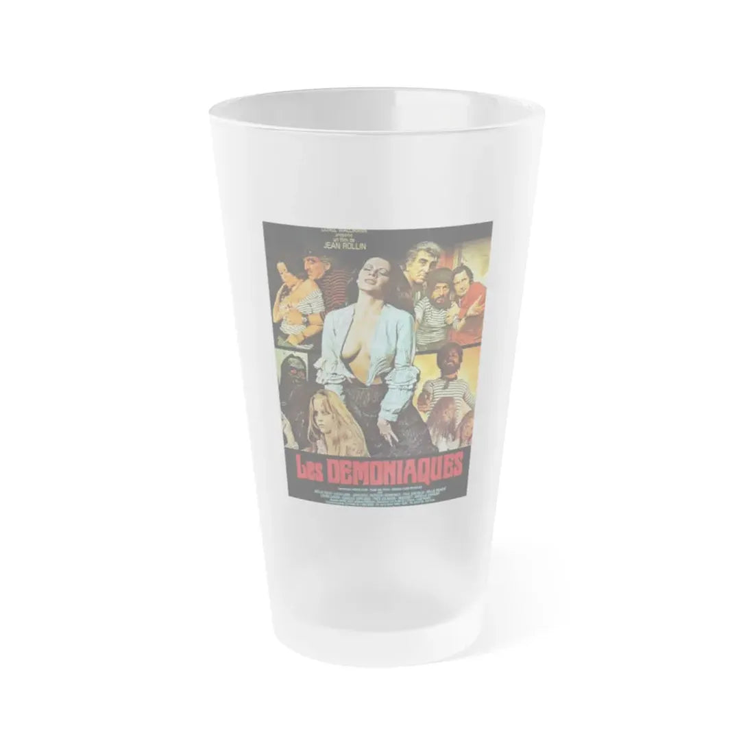 LES DEMONIACS 1974 Movie Poster - Frosted Pint Glass 16oz 16oz Frosted - Go Mug Yourself