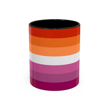 Lesbian 2 Pride Flag - Accent Coffee Mug 11oz Black - Go Mug Yourself