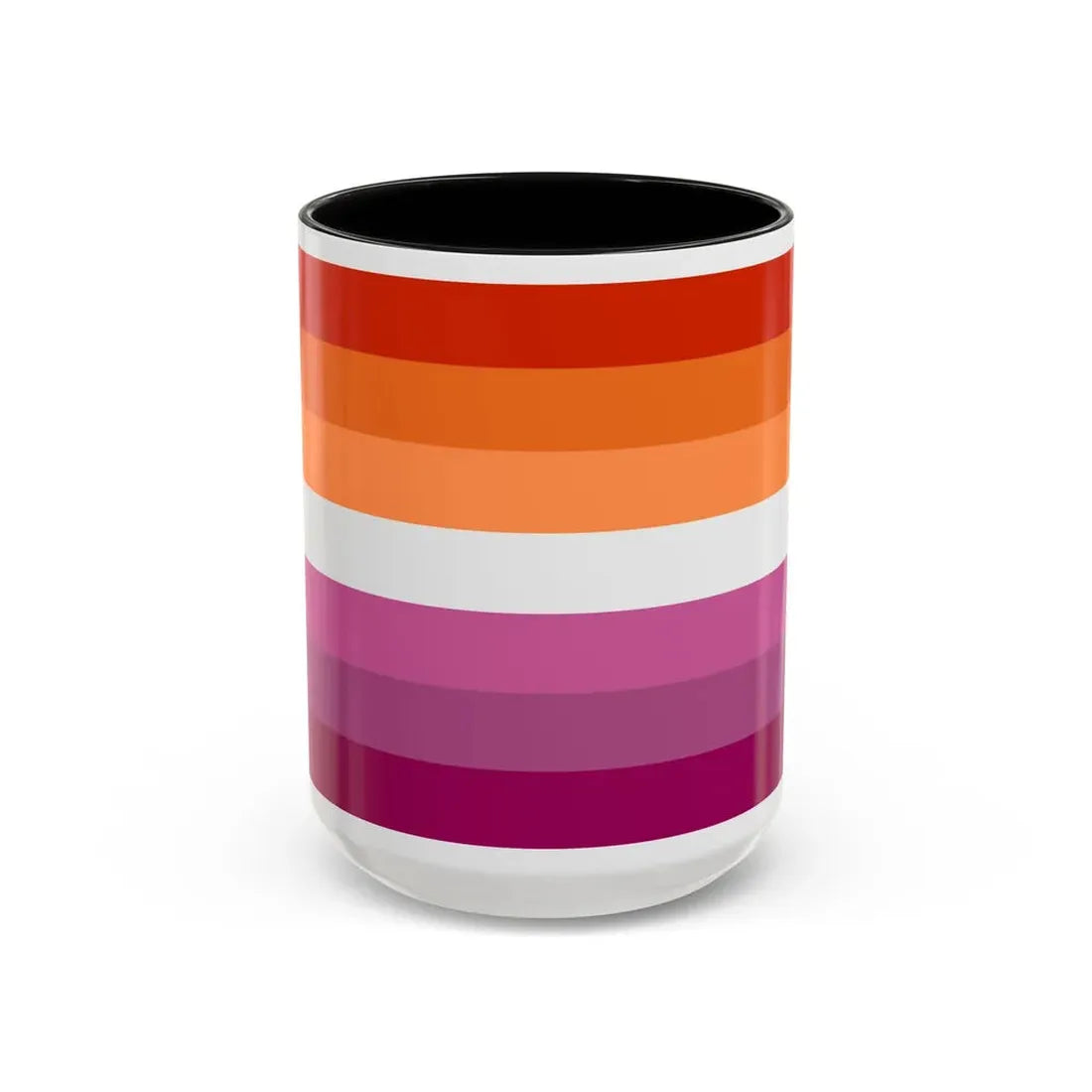 Lesbian 2 Pride Flag - Accent Coffee Mug 15oz Black - Go Mug Yourself