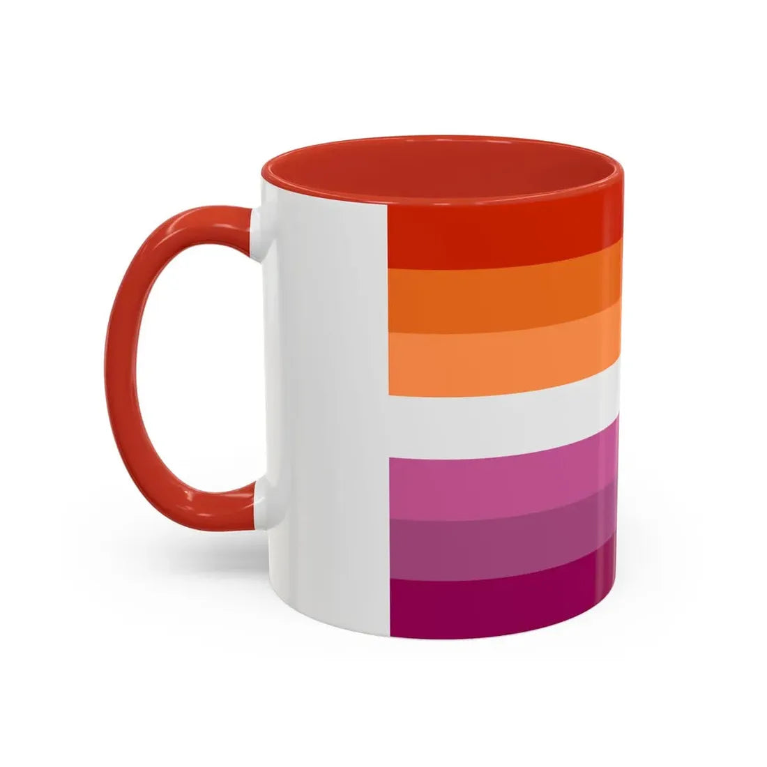 Lesbian 2 Pride Flag - Accent Coffee Mug - Go Mug Yourself