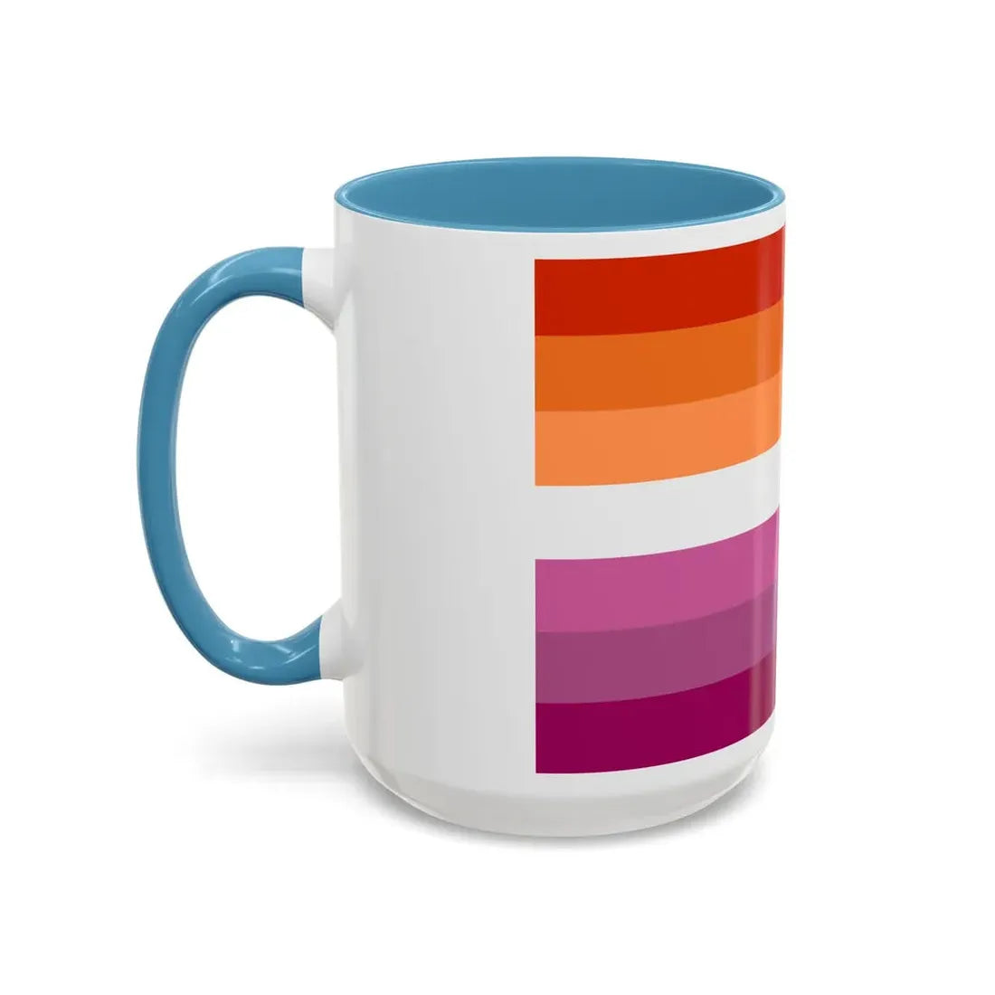 Lesbian 2 Pride Flag - Accent Coffee Mug - Go Mug Yourself