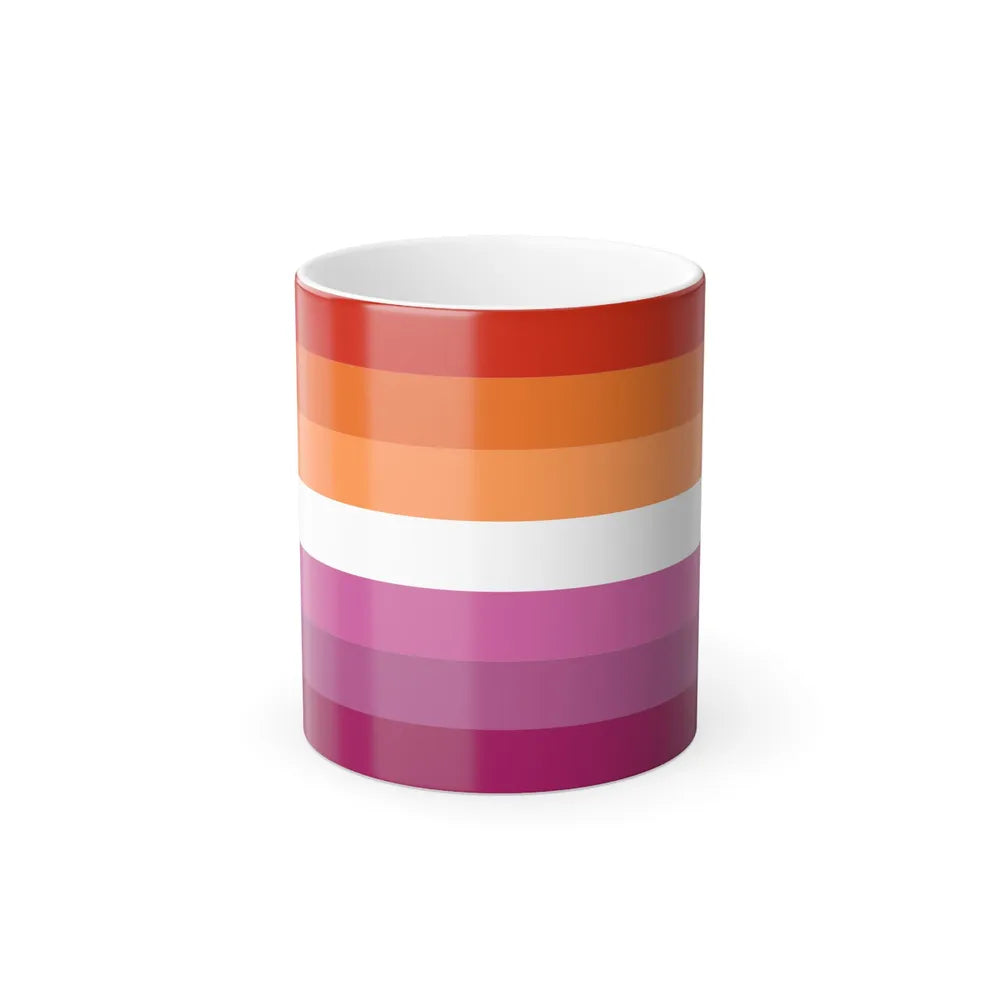 Lesbian 2 Pride Flag - Color Changing Mug 11oz-11oz-Go Mug Yourself