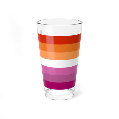 Lesbian 2 Pride Flag - Pint Glass 16oz-16oz-Go Mug Yourself