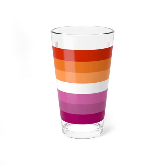 Lesbian 2 Pride Flag - Pint Glass 16oz 16oz - Go Mug Yourself