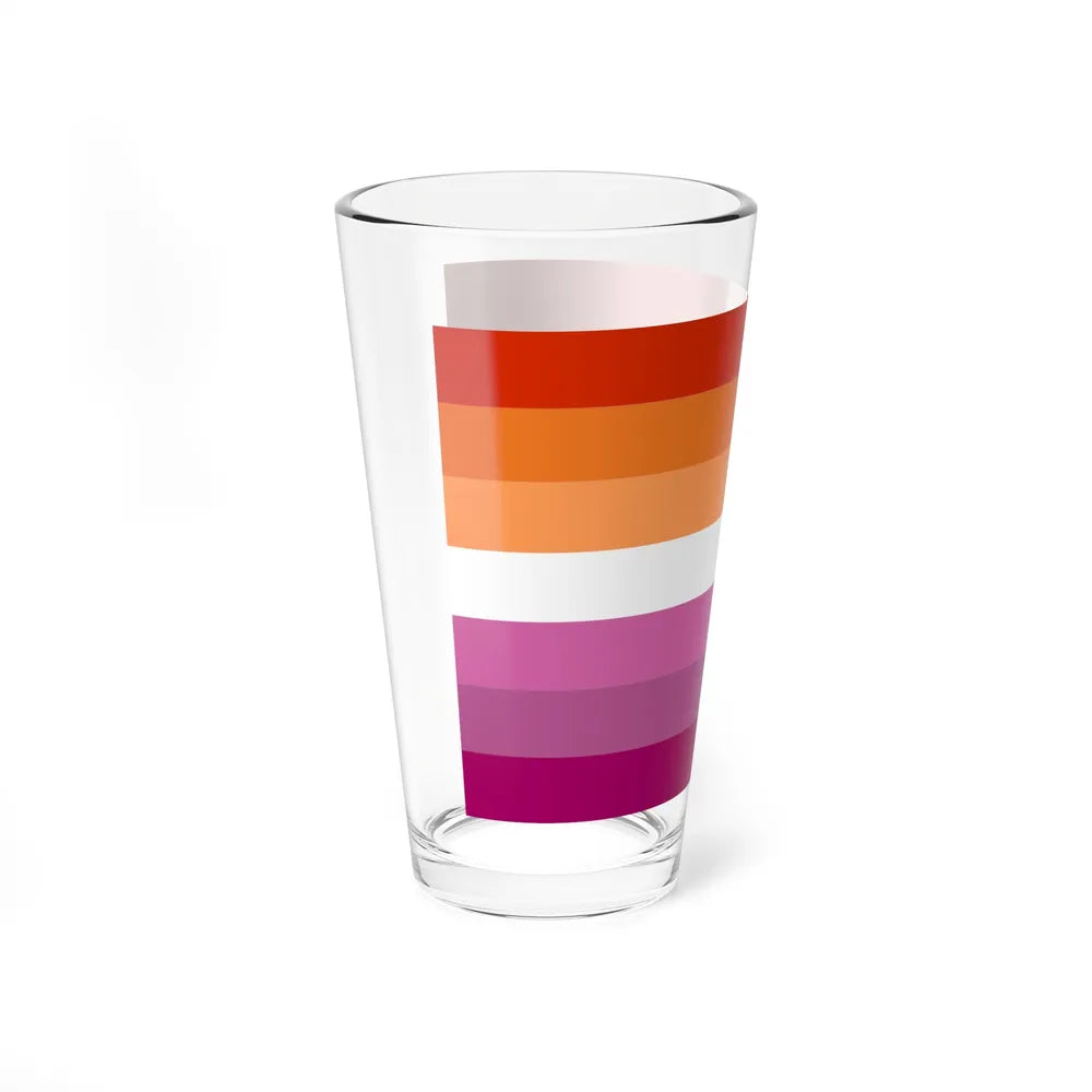 Lesbian 2 Pride Flag - Pint Glass 16oz-Go Mug Yourself