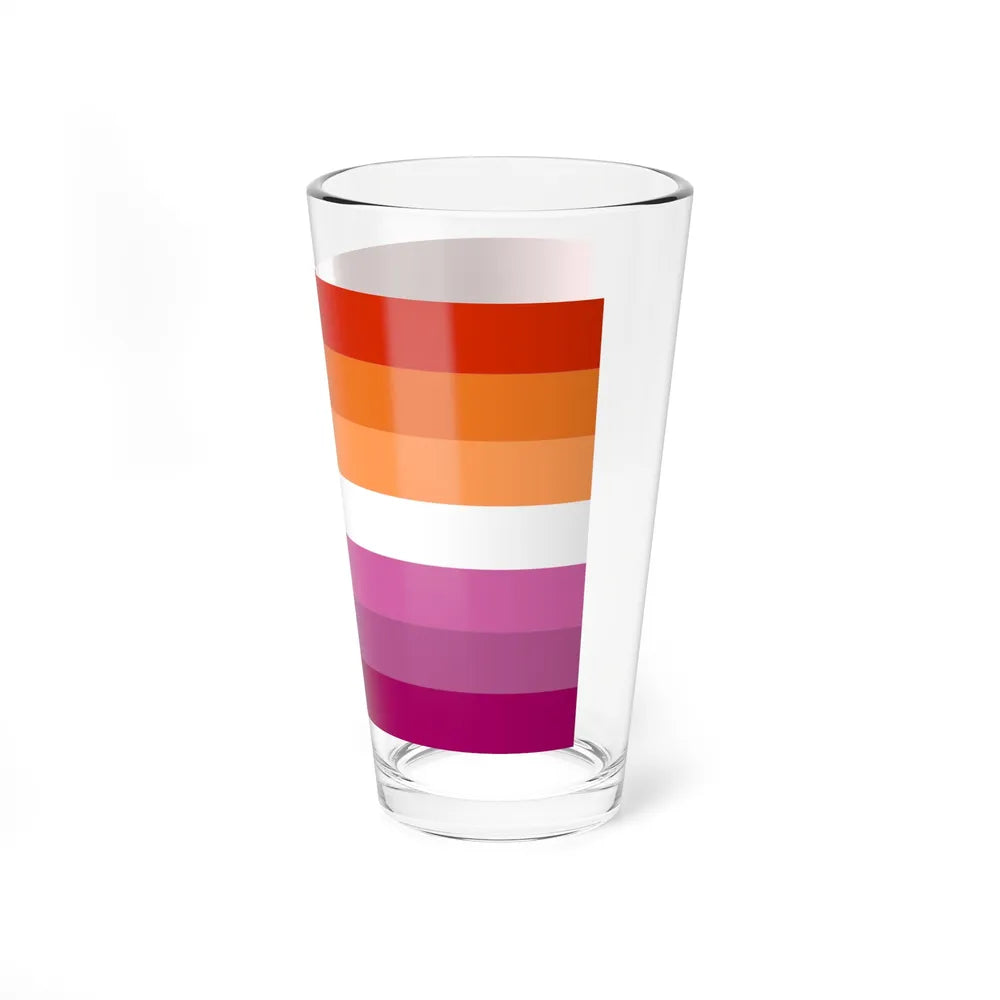 Lesbian 2 Pride Flag - Pint Glass 16oz-Go Mug Yourself