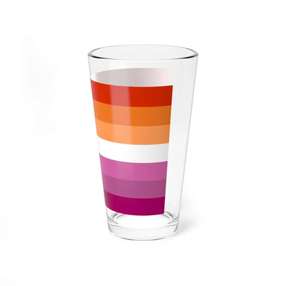 Lesbian 2 Pride Flag - Pint Glass 16oz-Go Mug Yourself