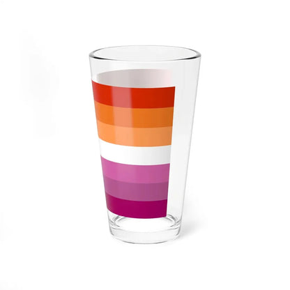 Lesbian 2 Pride Flag - Pint Glass 16oz - Go Mug Yourself