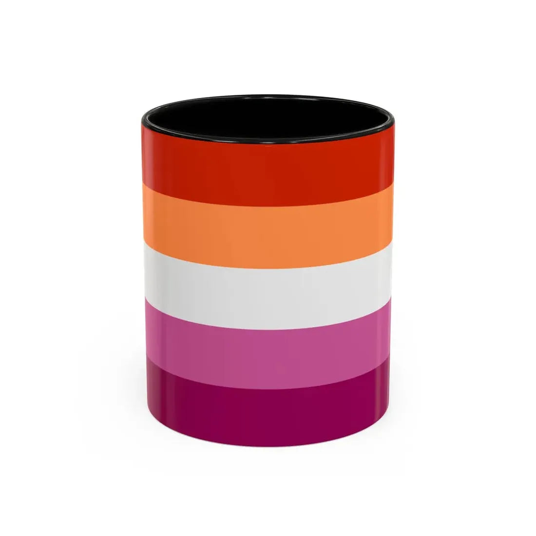 Lesbian 3 Pride Flag - Accent Coffee Mug 11oz Black - Go Mug Yourself