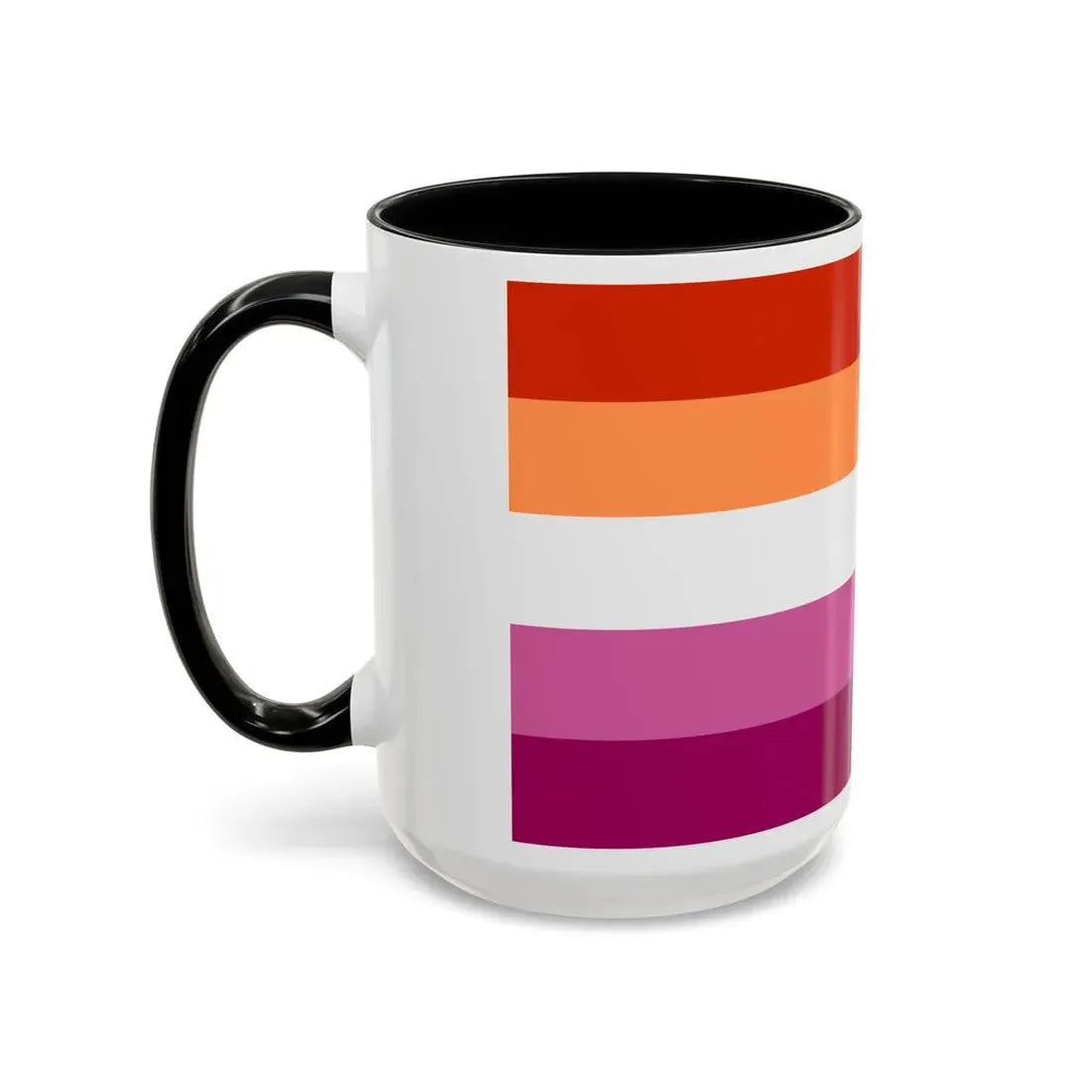 Lesbian 3 Pride Flag - Accent Coffee Mug - Go Mug Yourself