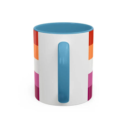 Lesbian 3 Pride Flag - Accent Coffee Mug - Go Mug Yourself