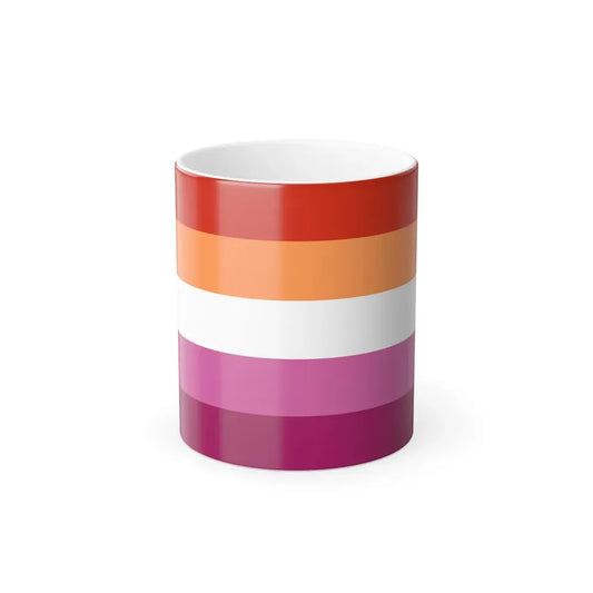 Lesbian 3 Pride Flag - Color Changing Mug 11oz 11oz - Go Mug Yourself