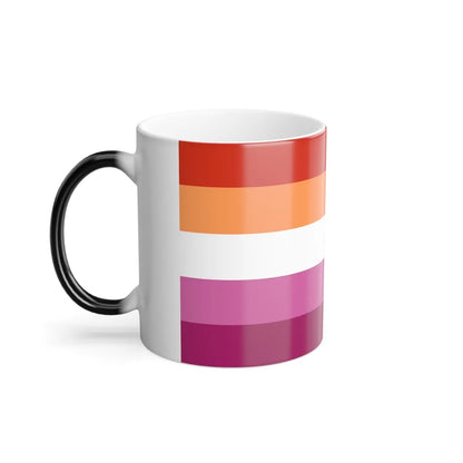 Lesbian 3 Pride Flag - Color Changing Mug 11oz-Go Mug Yourself