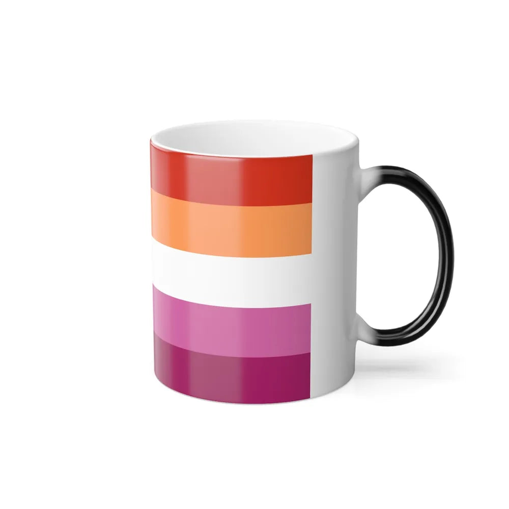 Lesbian 3 Pride Flag - Color Changing Mug 11oz-Go Mug Yourself