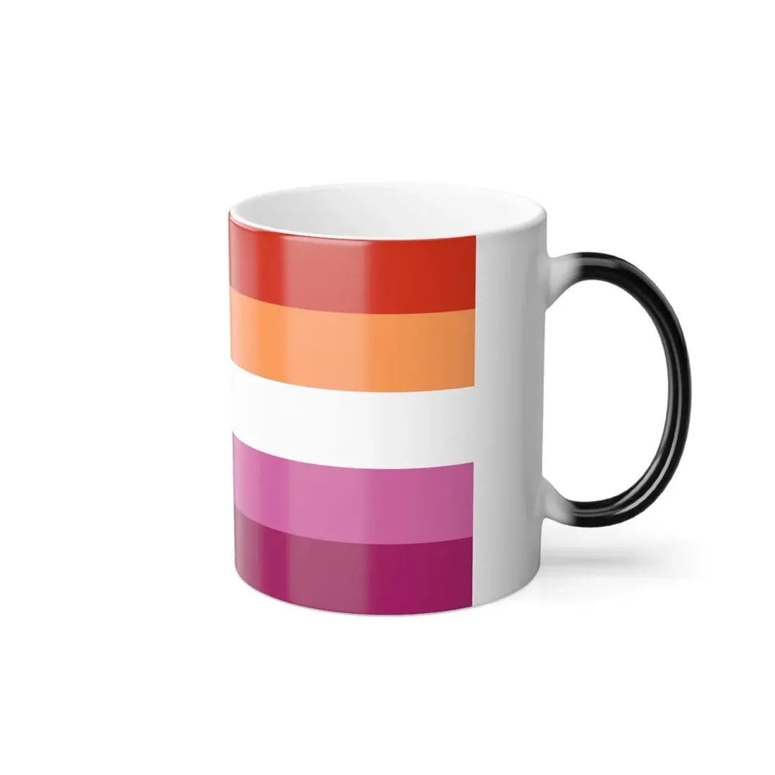 Lesbian 3 Pride Flag - Color Changing Mug 11oz - Go Mug Yourself