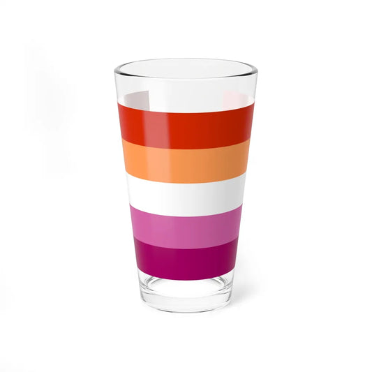 Lesbian 3 Pride Flag - Pint Glass 16oz-16oz-Go Mug Yourself