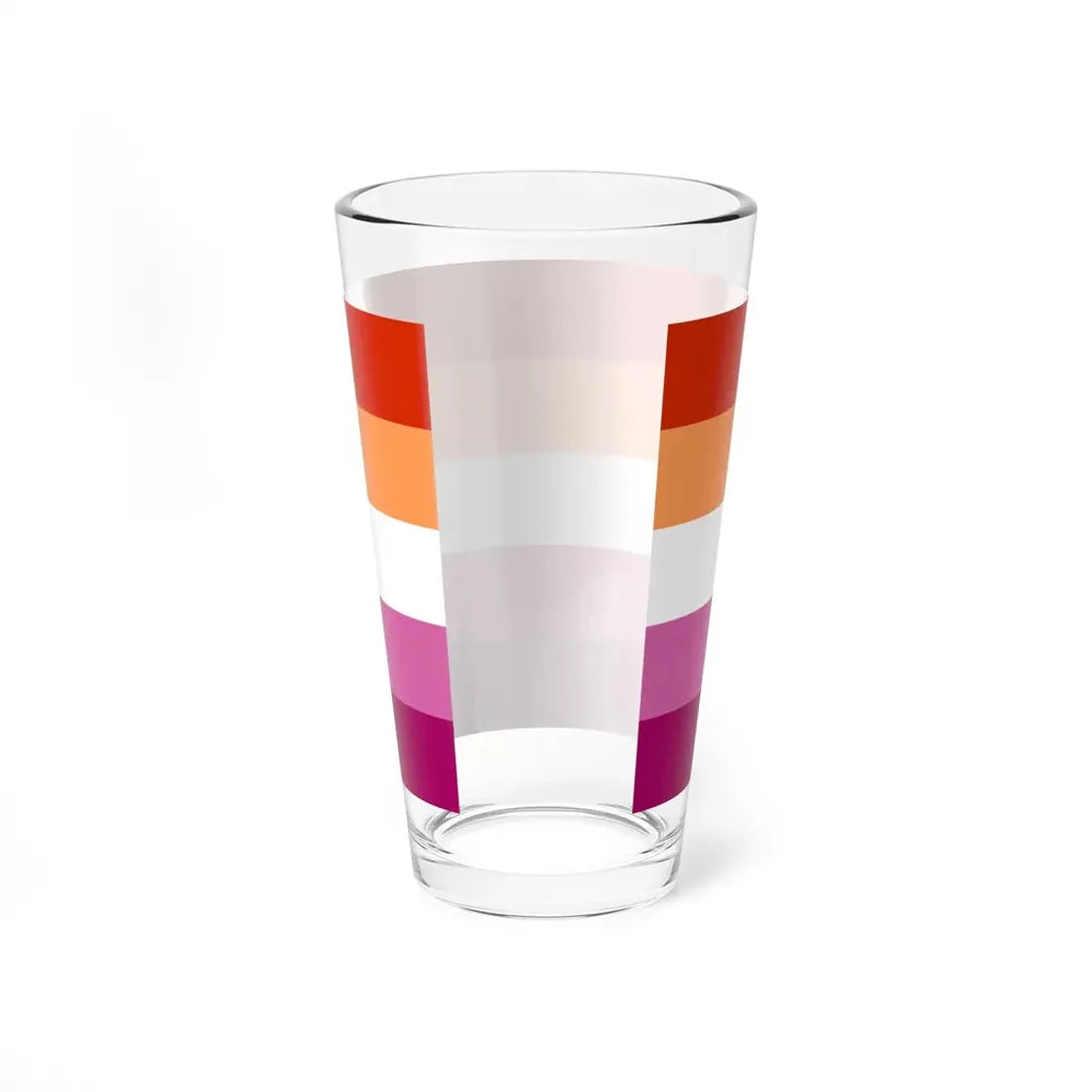 Lesbian 3 Pride Flag - Pint Glass 16oz - Go Mug Yourself