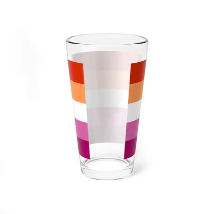 Lesbian 3 Pride Flag - Pint Glass 16oz - Go Mug Yourself