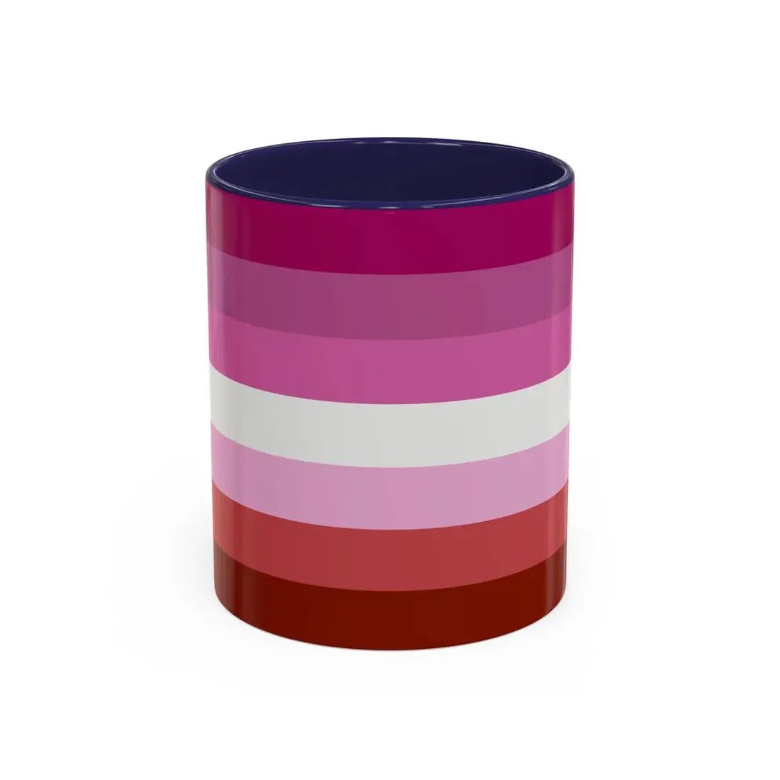 Lesbian Pride Flag - Accent Coffee Mug 11oz Navy - Go Mug Yourself