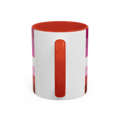 Lesbian Pride Flag - Accent Coffee Mug - Go Mug Yourself