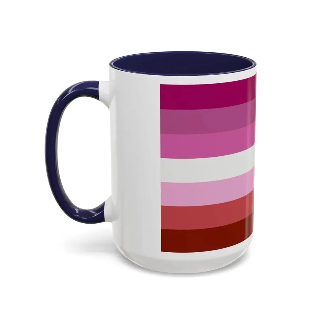 Lesbian Pride Flag - Accent Coffee Mug - Go Mug Yourself