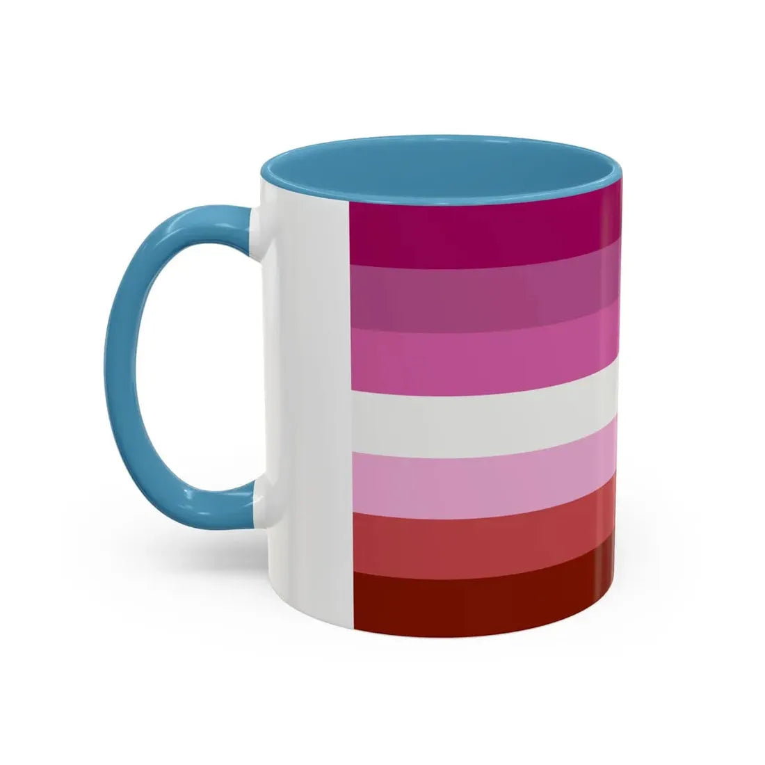 Lesbian Pride Flag - Accent Coffee Mug - Go Mug Yourself