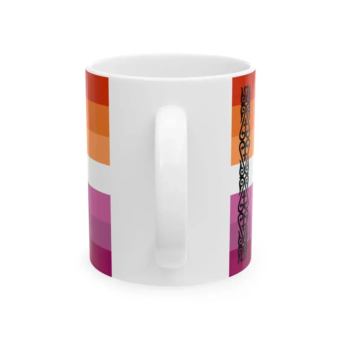 Lesbian pride flag of Kazakhstan (Kazakhstan) White Coffee Mug - Go Mug Yourself