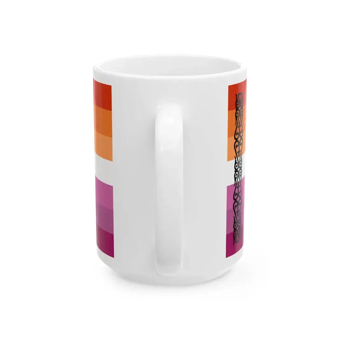 Lesbian pride flag of Kazakhstan (Kazakhstan) White Coffee Mug - Go Mug Yourself