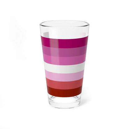 Lesbian Pride Flag - Pint Glass 16oz-16oz-Go Mug Yourself