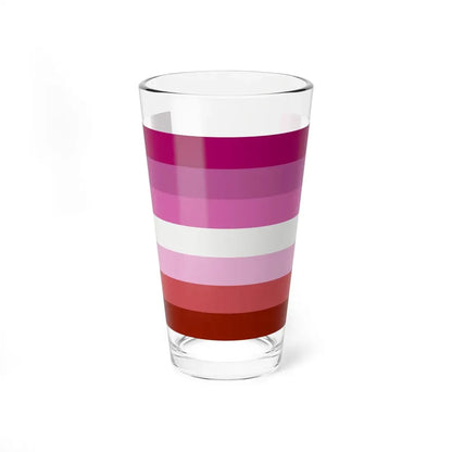 Lesbian Pride Flag - Pint Glass 16oz 16oz - Go Mug Yourself