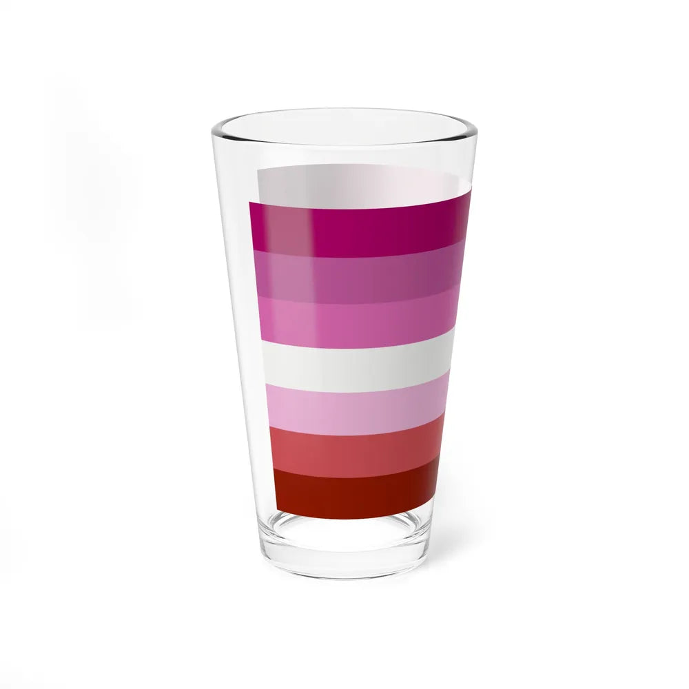 Lesbian Pride Flag - Pint Glass 16oz-Go Mug Yourself