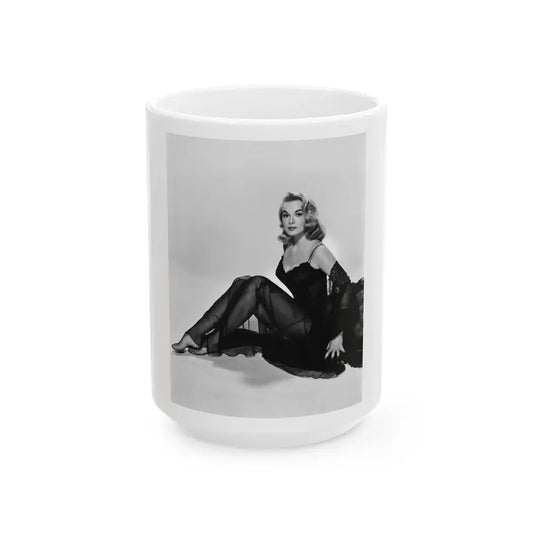 Leslie Parrish #01 (Vintage Female Icon) White Coffee Mug 15oz - Go Mug Yourself
