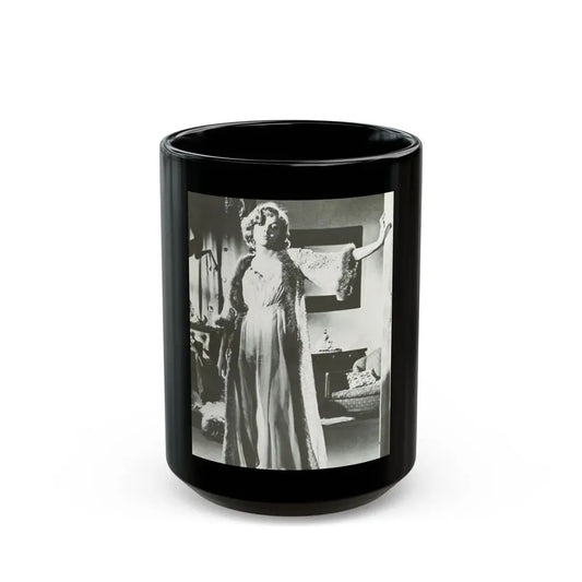 Leslie Parrish #04 (Vintage Female Icon) Black Coffee Mug 15oz - Go Mug Yourself