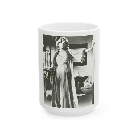 Leslie Parrish #04 (Vintage Female Icon) White Coffee Mug 15oz - Go Mug Yourself